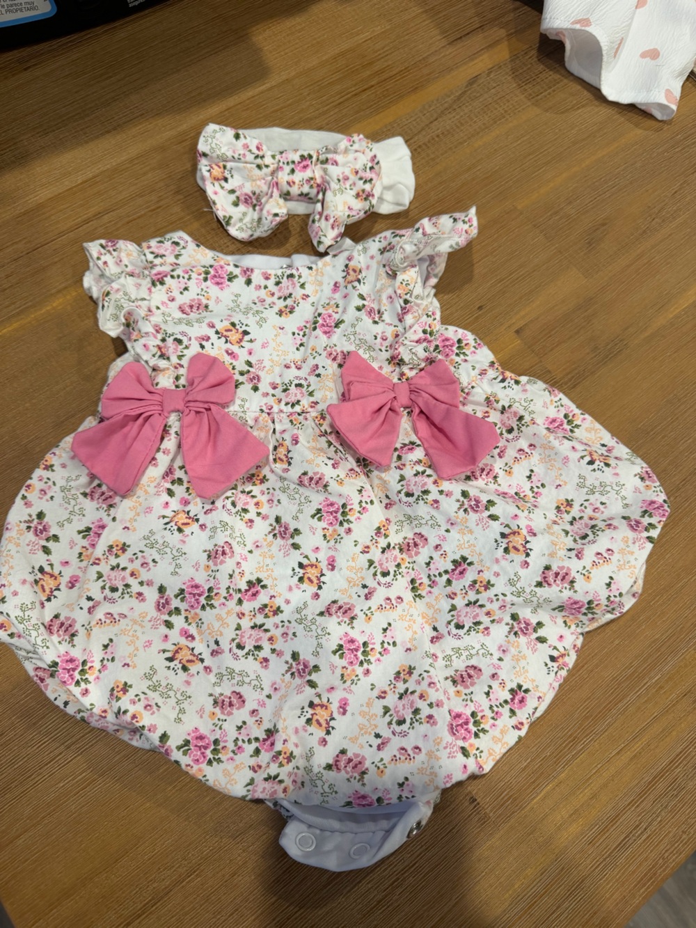 Baby Essentials Floral Ruffle Bottoms in White, Pink, Green